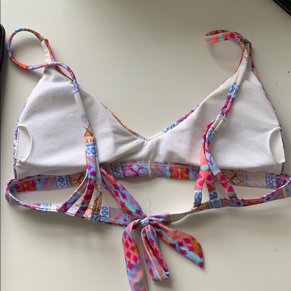 Bright Patterned Bikini Top - image 2